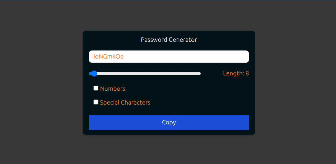 Passsword Generator